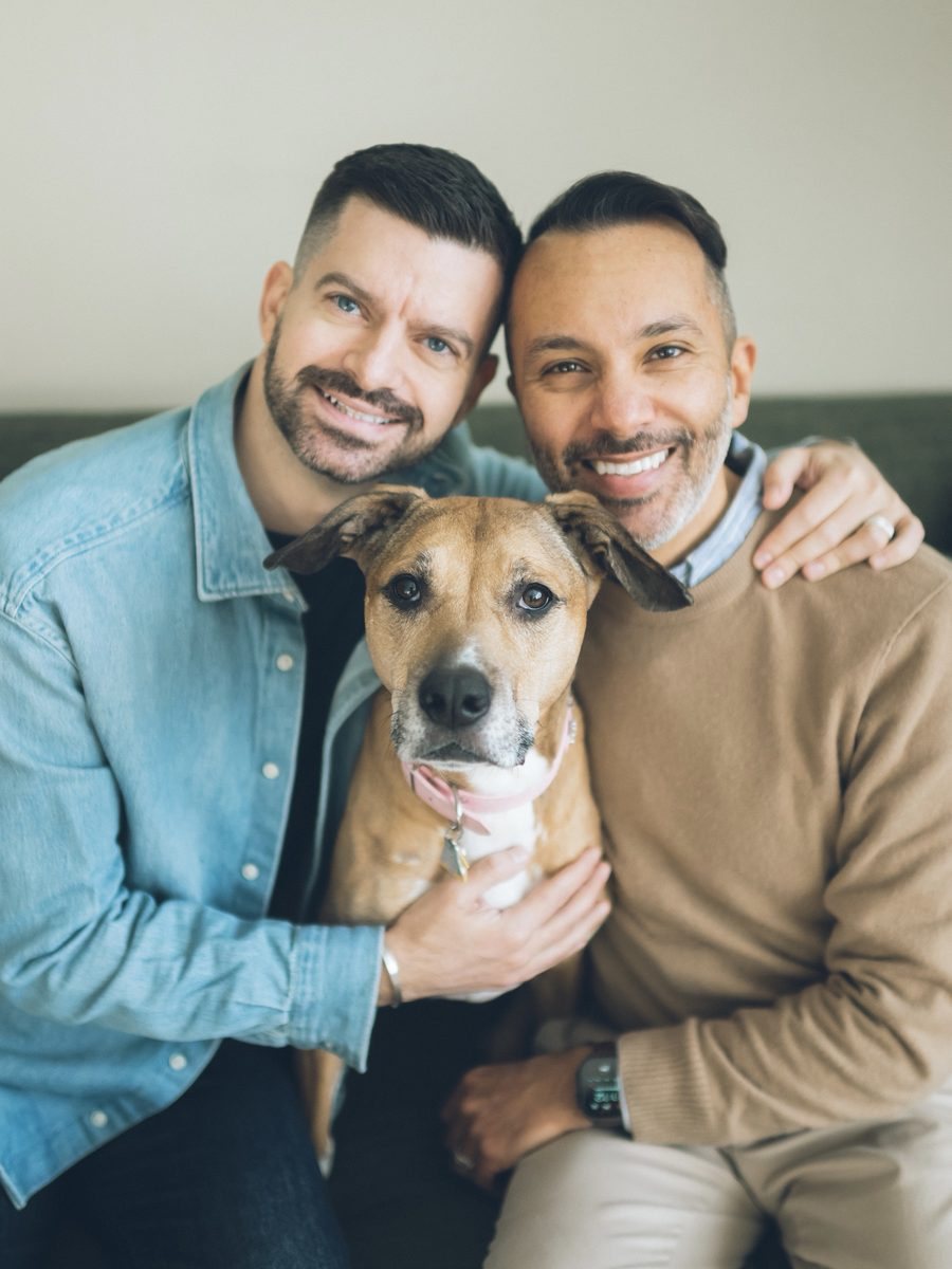 Eddie and Eric holding Maya